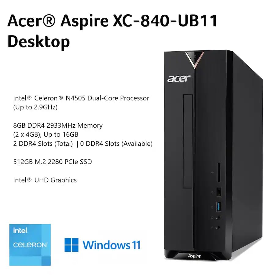 Amazon.com: acer Aspire SFF 8L Desktop Computer | Intel Multi-Core